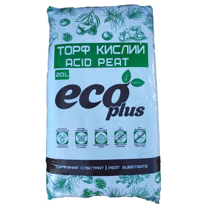 Торф кислый (ТК), pH 3.0-4.0, 20л, Peatfield (Питфилд)