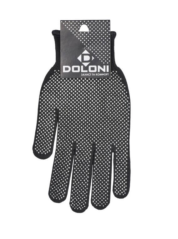 Рукавички трикотажні Doloni з покриттям ПВХ точка (4410) 2