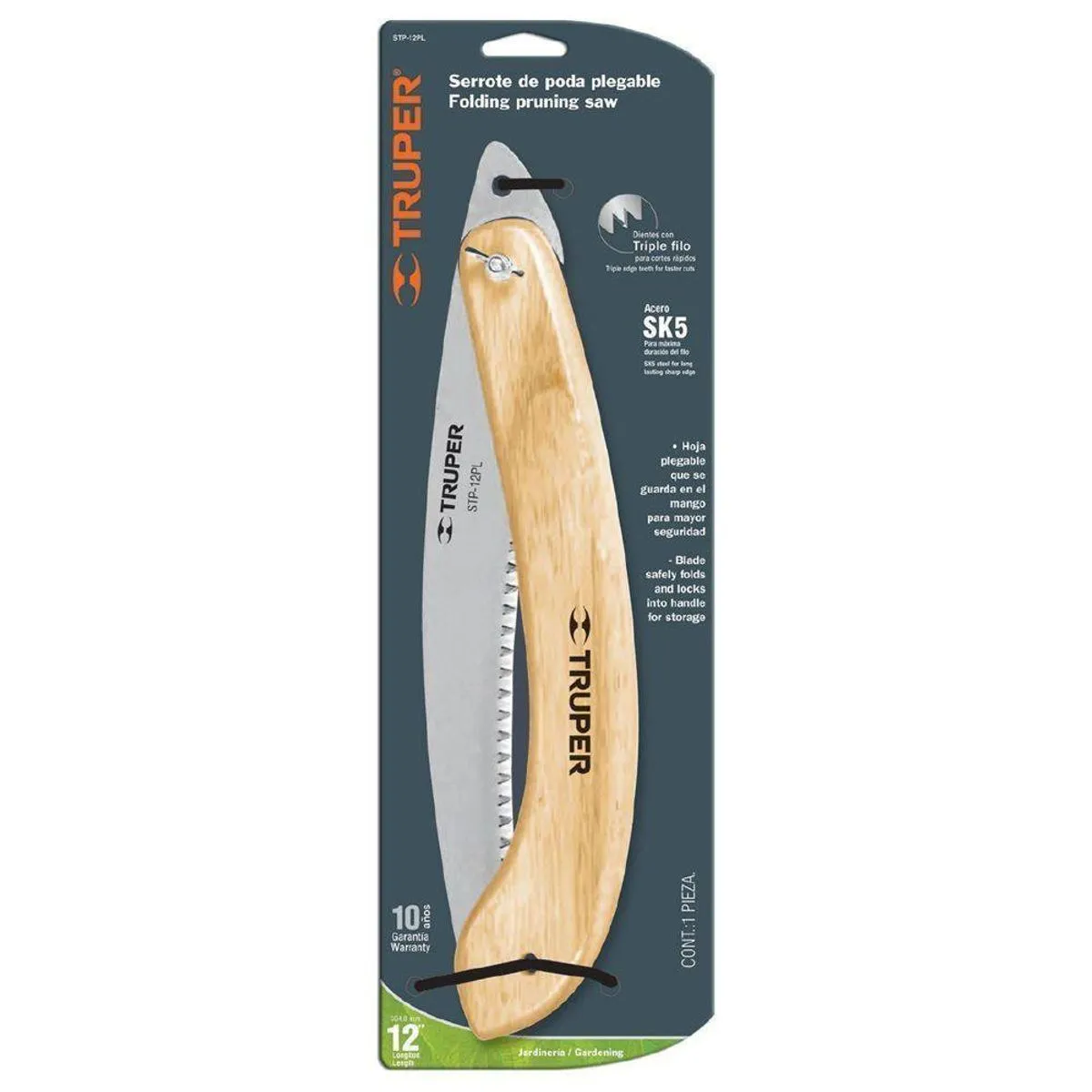 Ножівка садова складна 300мм, Truper, STP-12PL 2
