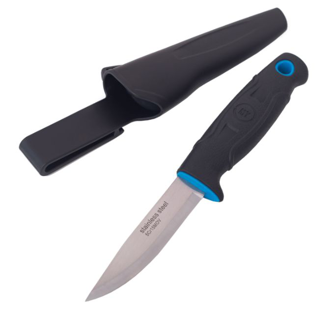 Нож шведский, двухкомпонентная ручка, черный, 220мм., 531-2-BLACK 3