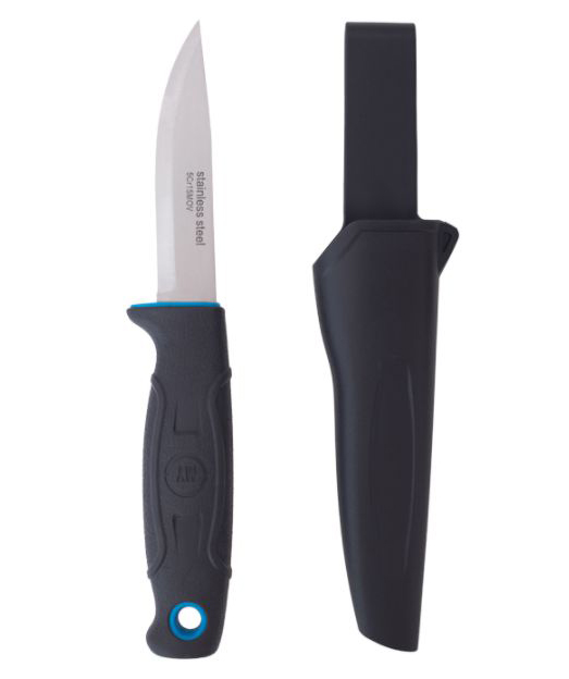 Нож шведский, двухкомпонентная ручка, черный, 220мм., 531-2-BLACK 4