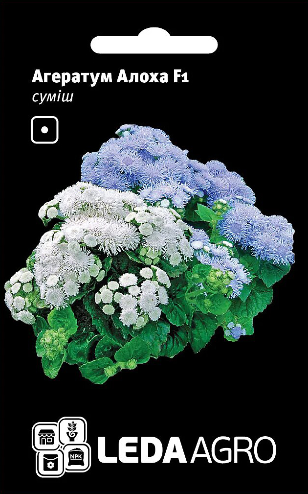 Насіння агератуму Алоха, 10 шт, Hem Genetics, Голландія, насіння Леда Агро 1