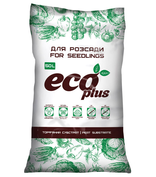 Субстрат для розсади Eco plus, 50л, Peatfield  1