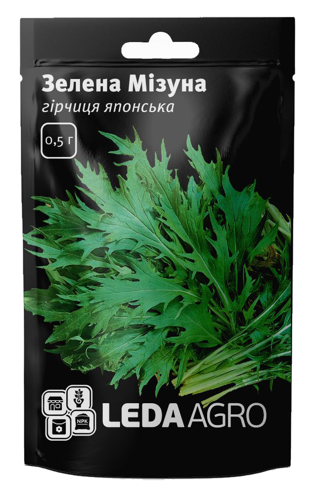 Насіння гірчиці японської Зелена Мізуна, 0.5г, Hem, Голландія, насіння Леда Агро 1