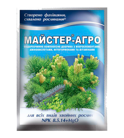 Комплексне мінеральне добриво Майстер-Агро для хвойних NPK 8.5.14 + MgO, 25 г 1