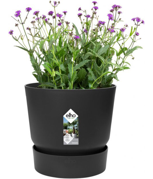 Горшок Elho Greenville Round, 14 см, графит (493080) 3
