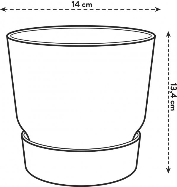 Горшок Elho Greenville Round, 14 см, графит (493080) 4