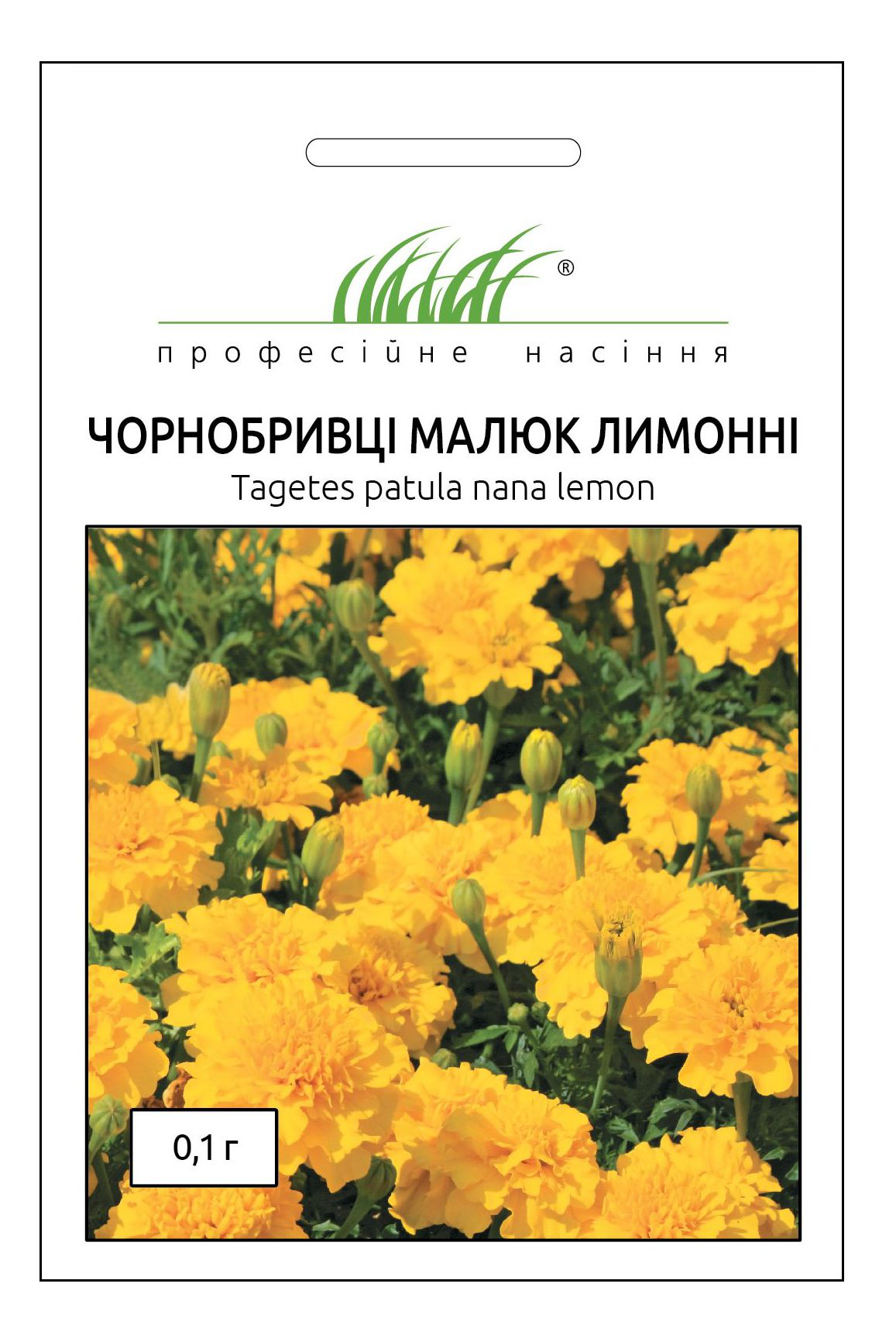 Насіння чорнобривців Малюк лимонні, 0.1г, Hem, Голландія, Професійне насіння 1