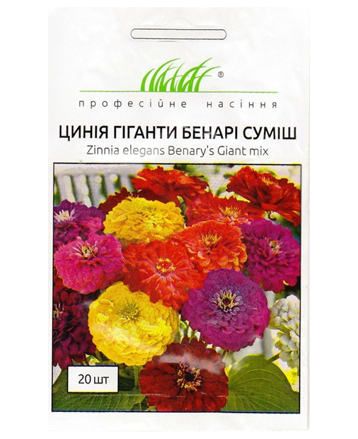 Семена циннии Гигант Бенари, 20шт, Benary, Германия, Професійне насіння 1