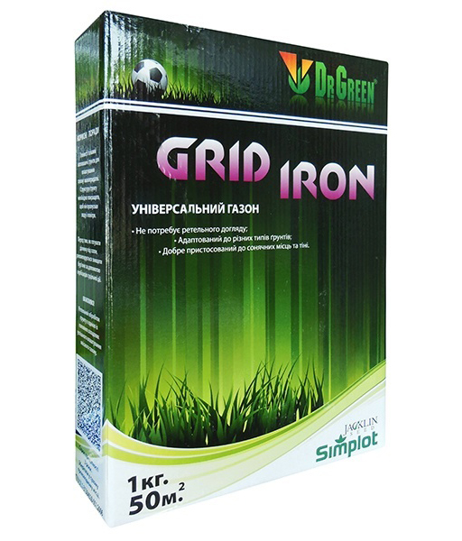 Газонна трава універсальна Grid Iron, 1кг, TM Dr. Green, Simplot (Канада)
