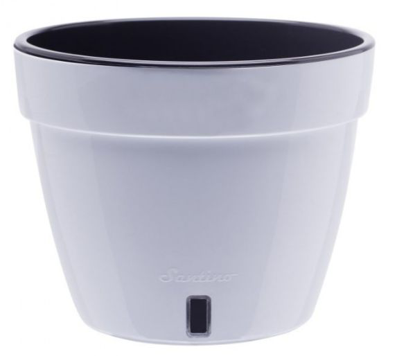 Вазон АСТИ 2,5 л білий-чорний, AS1 ALB-NGR 1