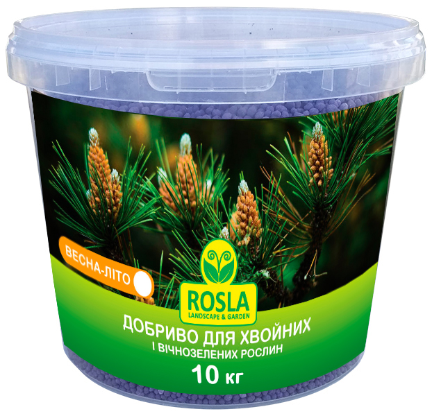 Комплексне мінеральне добриво для хвойних рослин, NPK 10.5.9+ME, 10кг, TM ROSLA (Росла)