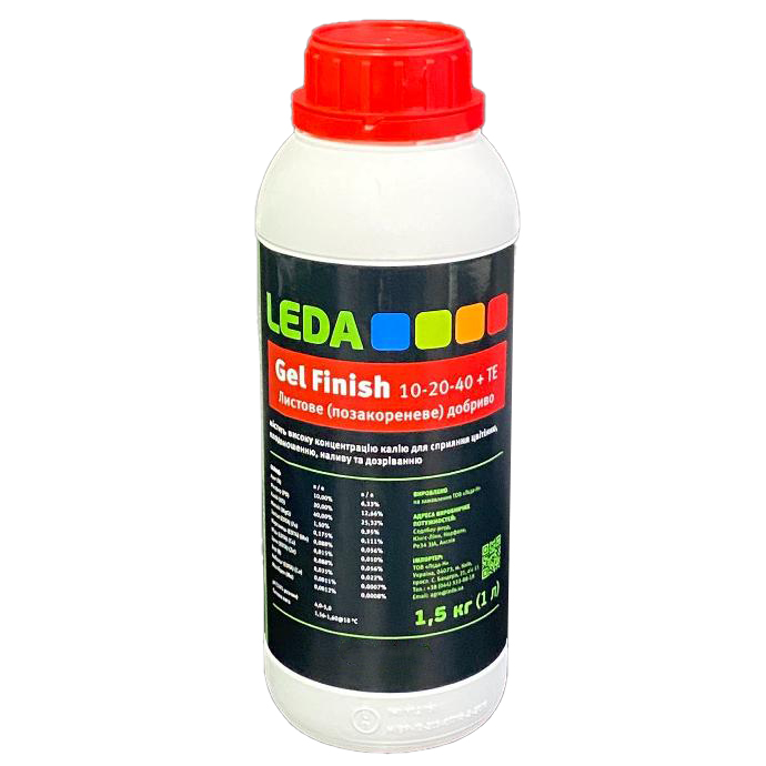 Комплексное удобрение Гель-Финиш  NPK: 10.20.40, 1 л , Leda Agro