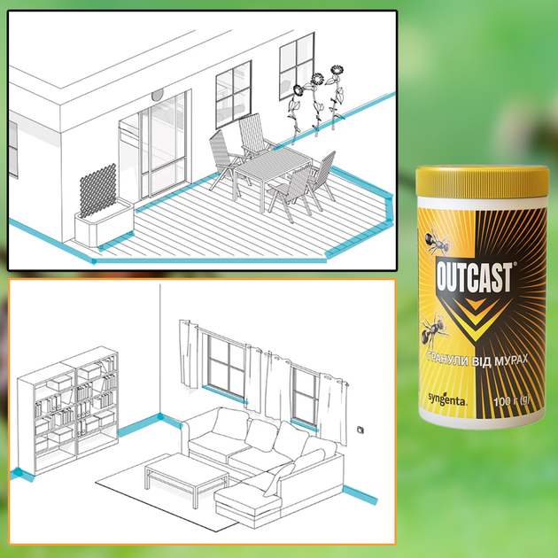 Гранулы от муравьев  Outcast 100г, Syngenta (Сингента) 2