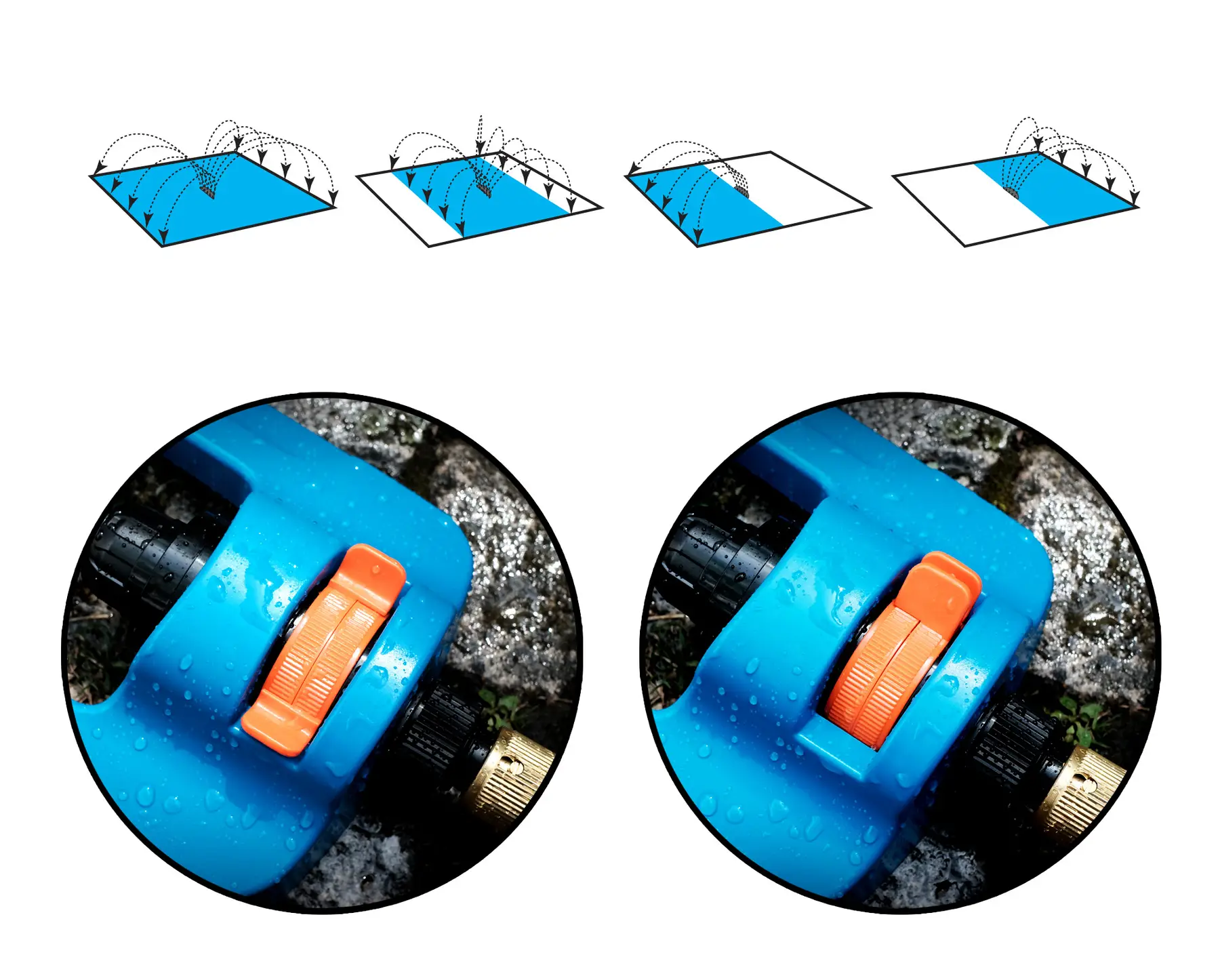 Дощувач осцилюючий Primavera 399 Turbo,296217174  GRUNTEK 3
