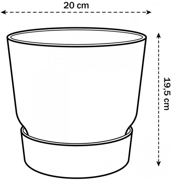 Горшок Elho Greenville Round, 20 см, белый (356804) 4