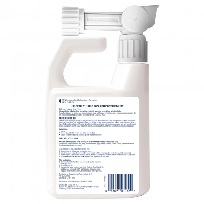 Спрей від комах у дворі та приміщенні PetArmor Home Yard&Premise .концентрат, 946мл.12320 2