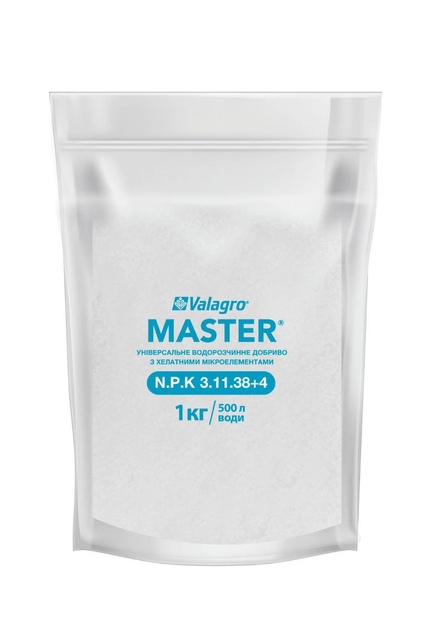 Комплексне мінеральне добриво Master (Майстер) NPK 3.11.38 + 4, 1кг, Valagro 1