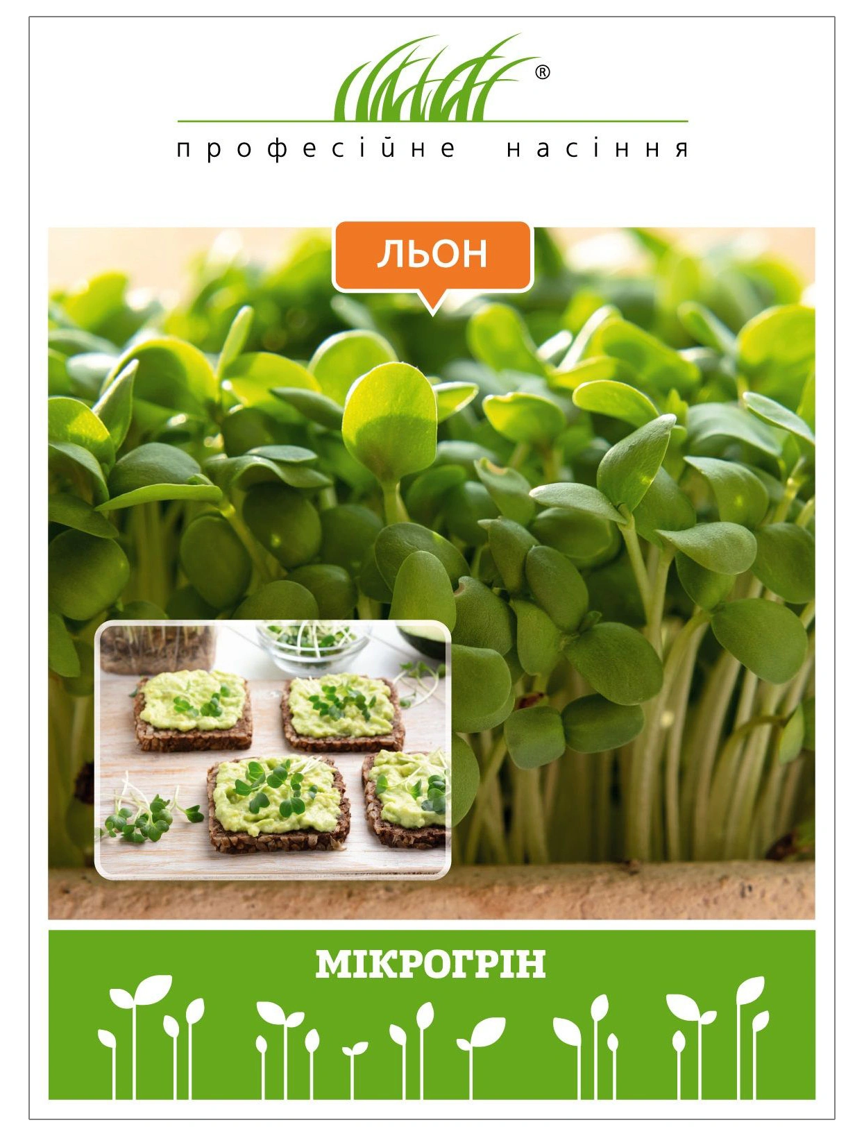 Микрозелень льна, 15 г, W.Legutko, Польша, Професійне насіння 1