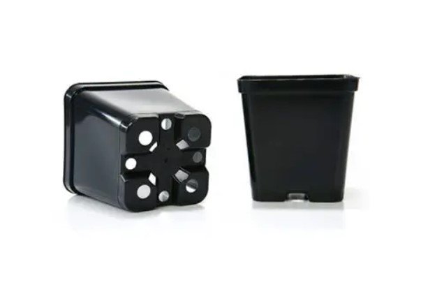 Горщик квадратний, 8х8х8, 0.3л, чорний, Kloda (Клода)