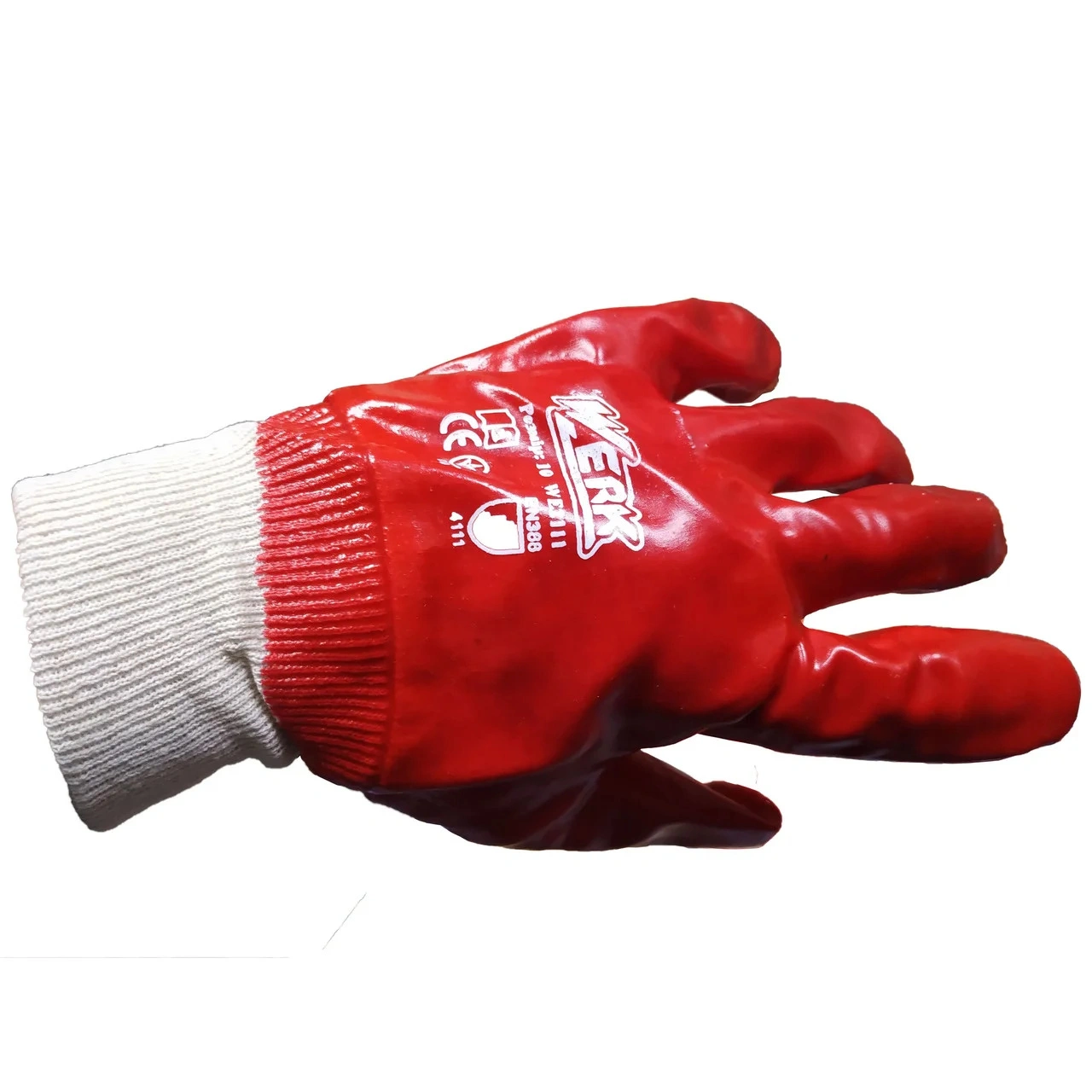 Рукавички робочі Werk ПВХ маслобензостійкі, червоні (WE2111H) 2