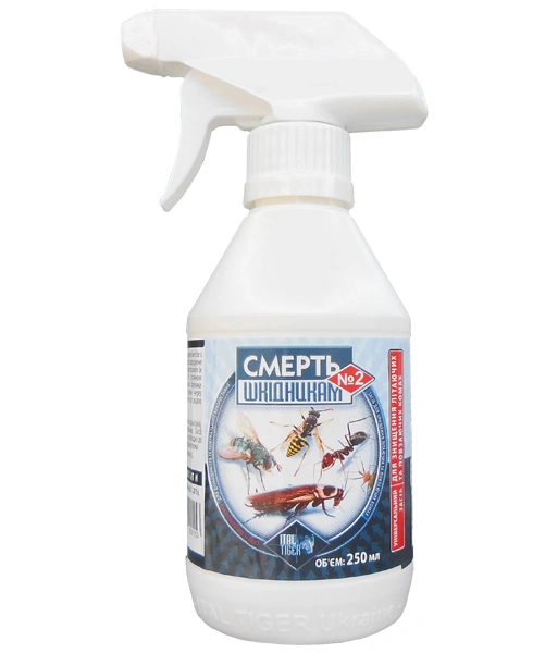 Спрей від літаючих та інших повзучих комах Смерть шкідникам, 250мл
