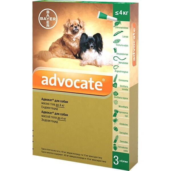 Адвокат для собак до 4кг 1 піпетка