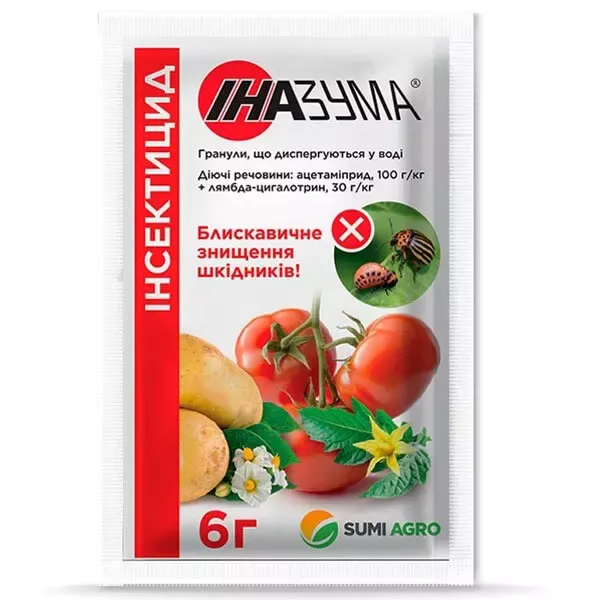Інсектицид Іназума 6г, Спектр сад