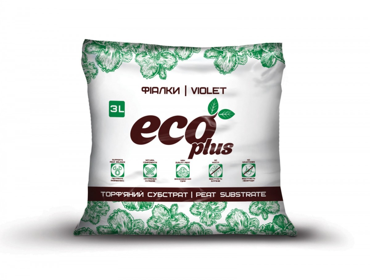 Субстрат для фіалок Eco plus, 3л, Peatfield (Пітфілд)