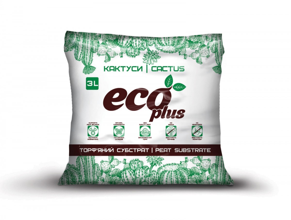 Субстрат для кактусів Eco plus, 3 л, Peatfield (Пітфілд)