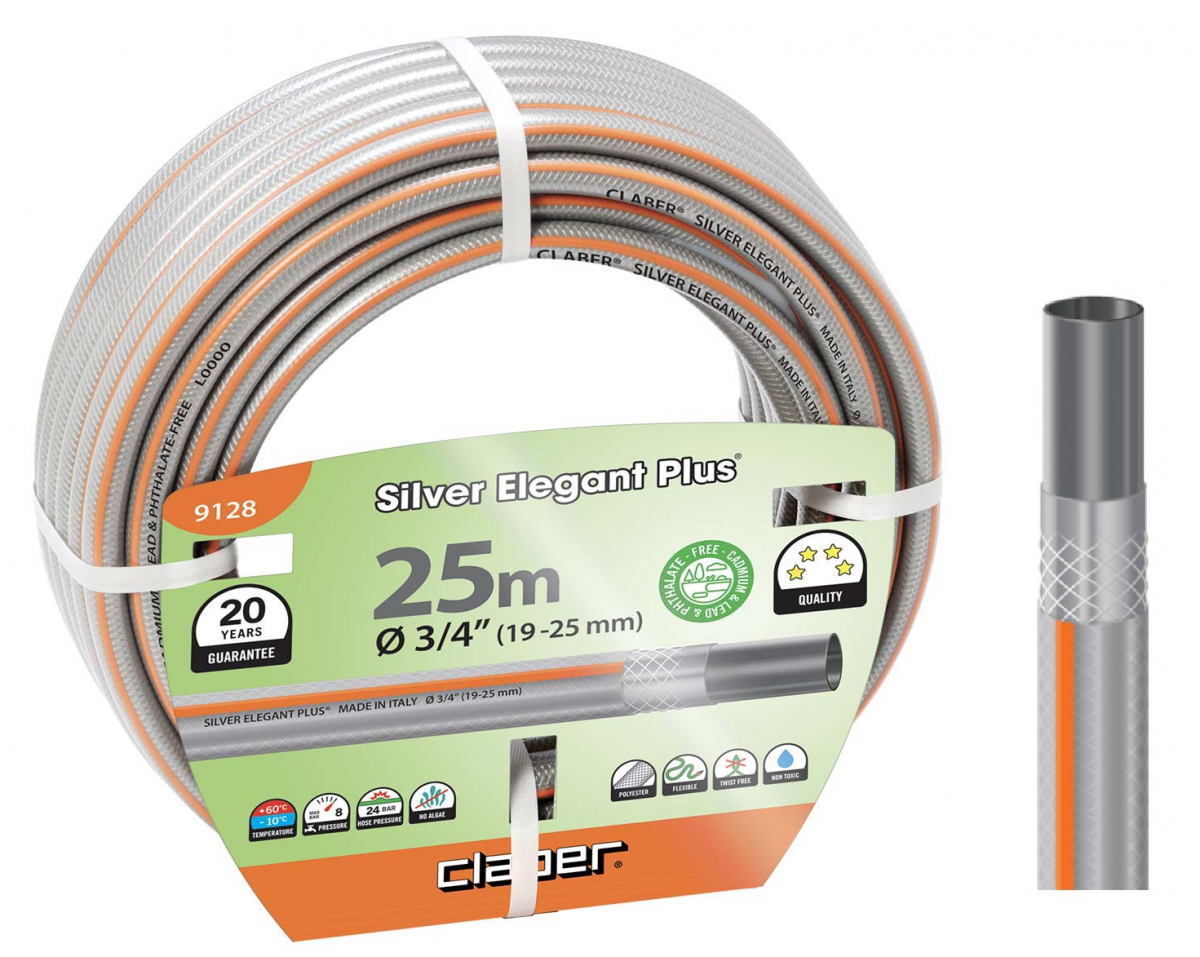 Шланг поливальний Claber 9063 Silver Elegant Plus 3/4 - 25 м (79753)