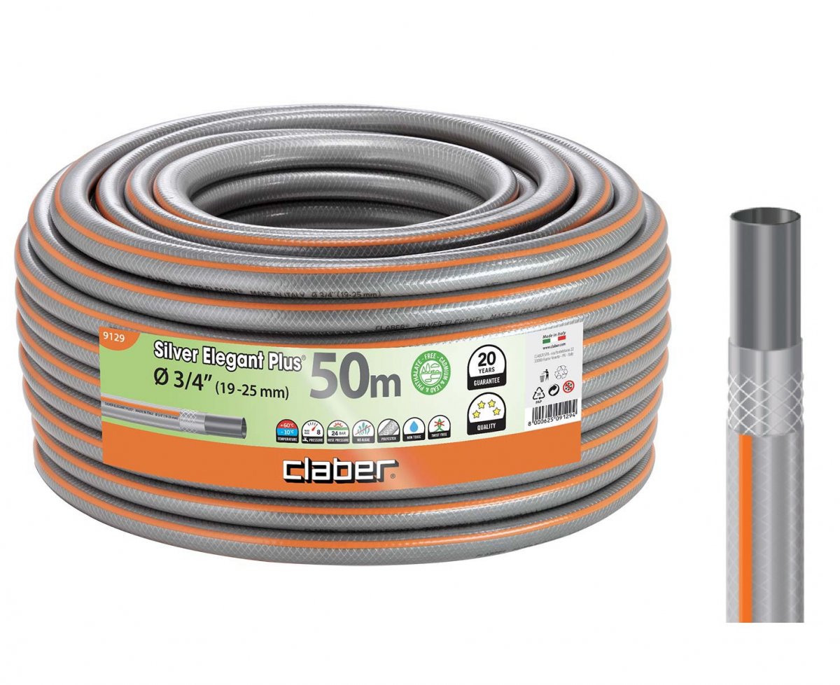 Шланг поливальний Claber 9129 Silver Elegant Plus 3/4 - 50 м (81877)