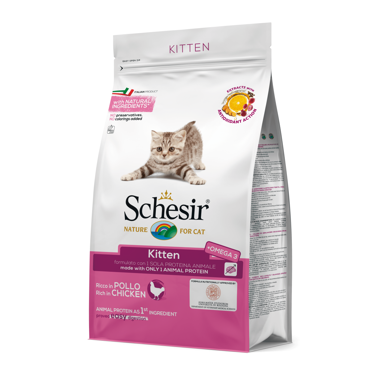 Schesir Cat КОШЕНЯ КУРКА (Kitten Chicken) монопротеїновий корм для кошенят, 0,4 кг