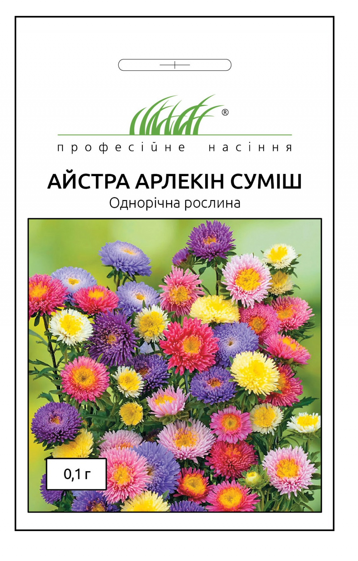 Насіння айстри китайської Арлекін суміш, 0.1 г, Satimex, Німеччина, Професійне насіння
