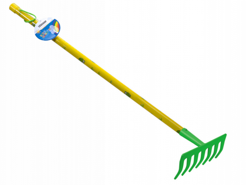 Грабли детские,зеленые, 7 зубцов, Kid's Garden Stocker (2324)