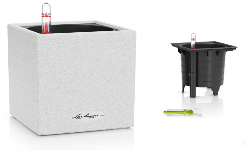 Розумний горщик Lechuza Canto Stone 14 кварцево-білий, 14х14х13,5 см (13477) 2