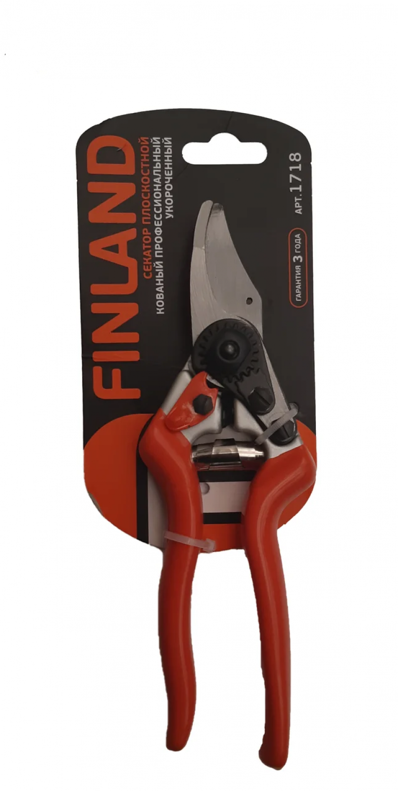 Секатор кований FINLAND, професійний короткий з прогумованими ручками, 200 мм (1718) 3