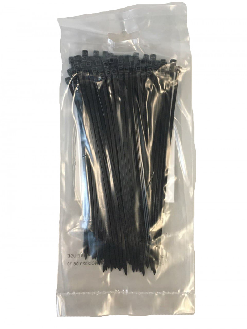 Хомут стягнутий Gemi капрон UV чорний 2,5х160 мм 100 шт. (OKUV16\3) 1