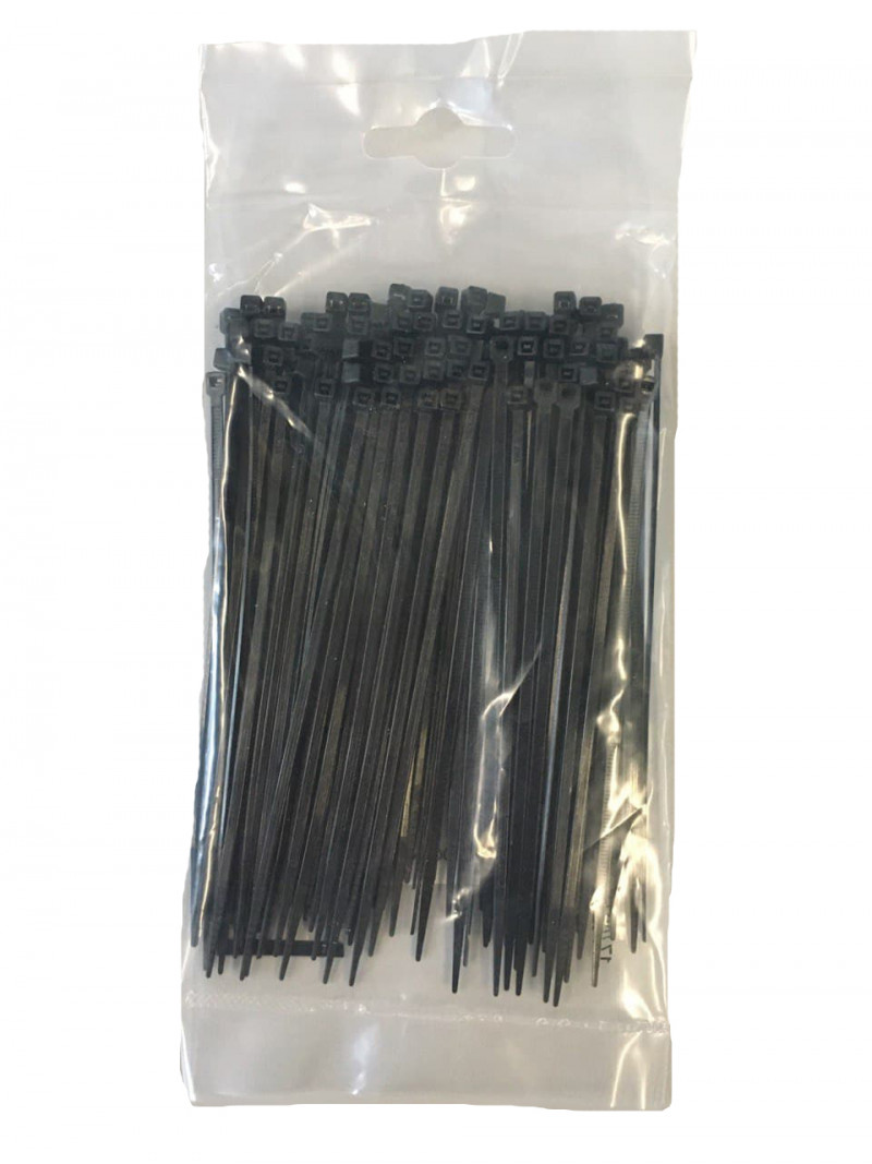 Хомут стягнутий Gemi капрон UV чорний 2,5х120 100 шт. (OKUV12\3) 1