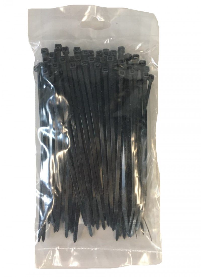 Хомут стягнутий Gemi капрон UV чорний 3,6х300 мм, 100 шт. (OKUV30\3.6) 1