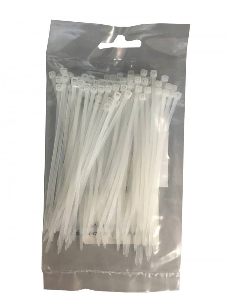 Хомут стягнутий Gemi капрон UV білий 2,5х120 мм, 100 шт. (OK12/3) 1