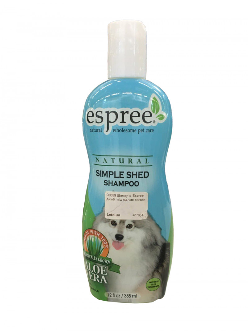 Шампунь Espree Simple Shed для собак і кішок під час линьки, 355 мл (00059) 1