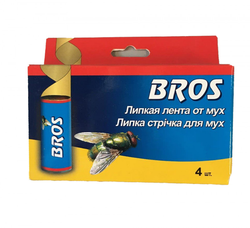 Липка стрічка BROS від мух кругла, 4 шт (14434) 1