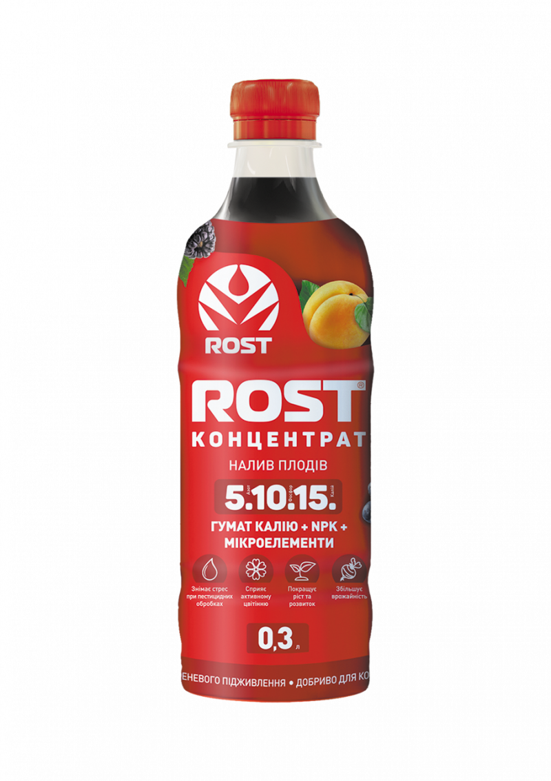Органо-мінеральне добриво Rost (Рост) концентрат, 300мл, NPK 5.10.15 1