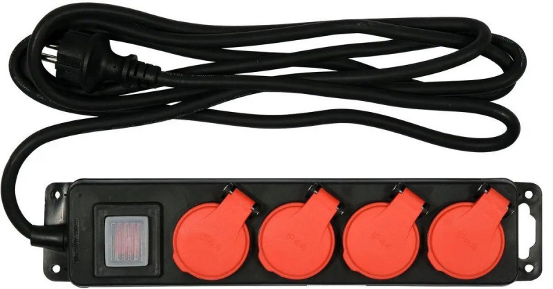 Подовжувач YATO із заземленням на 4 розетки, 3м (YT-81241) 2