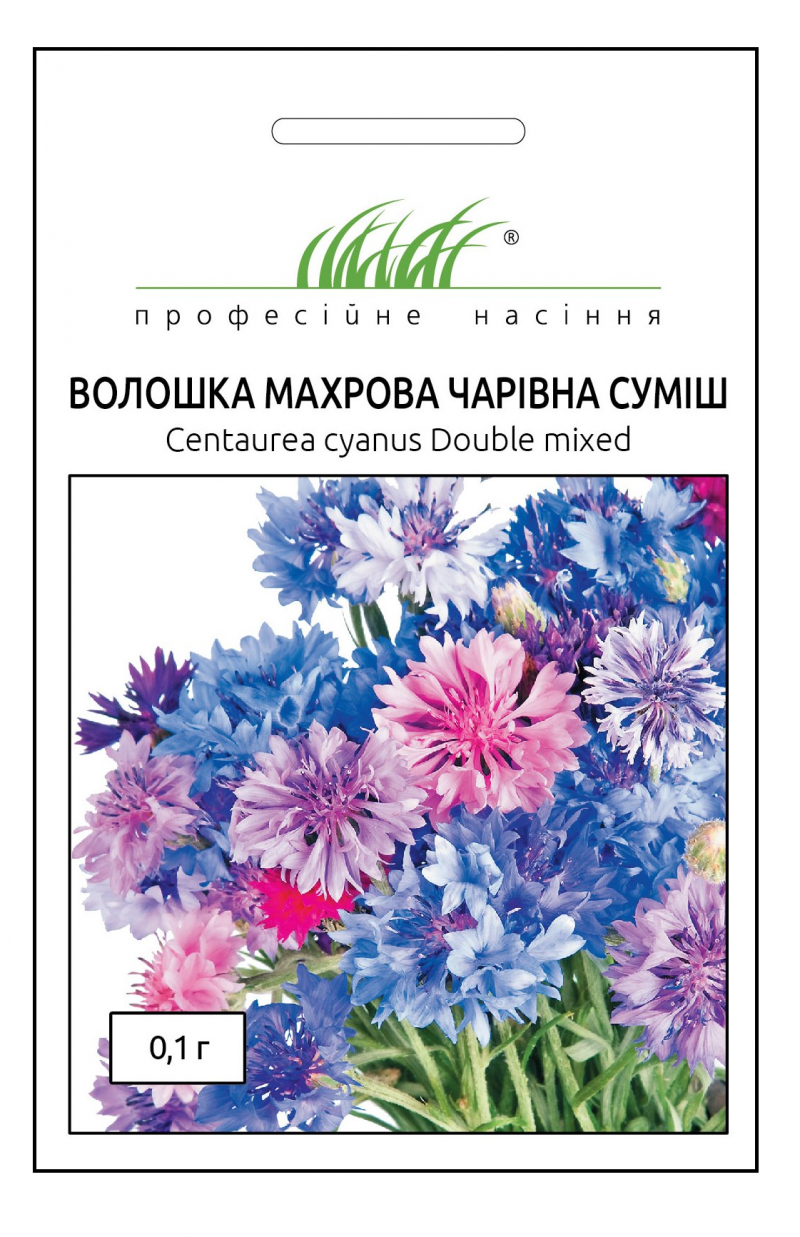 Насіння волошки махрової Чарівна суміш, 0.1 г, Hem, Голландія, Професійне насіння 1