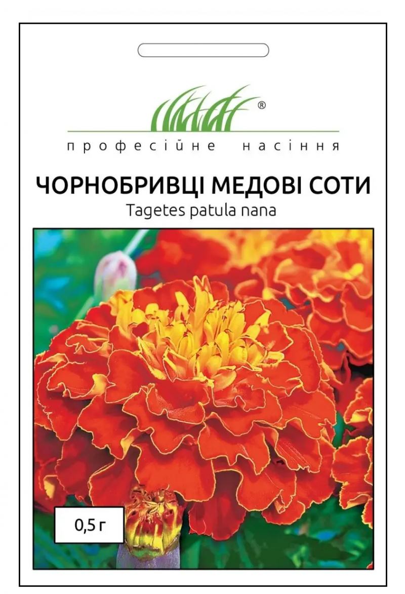 Насіння чорнобривців Медові соти, 0.5 г, Hem, Голландія, Професійне насіння 1