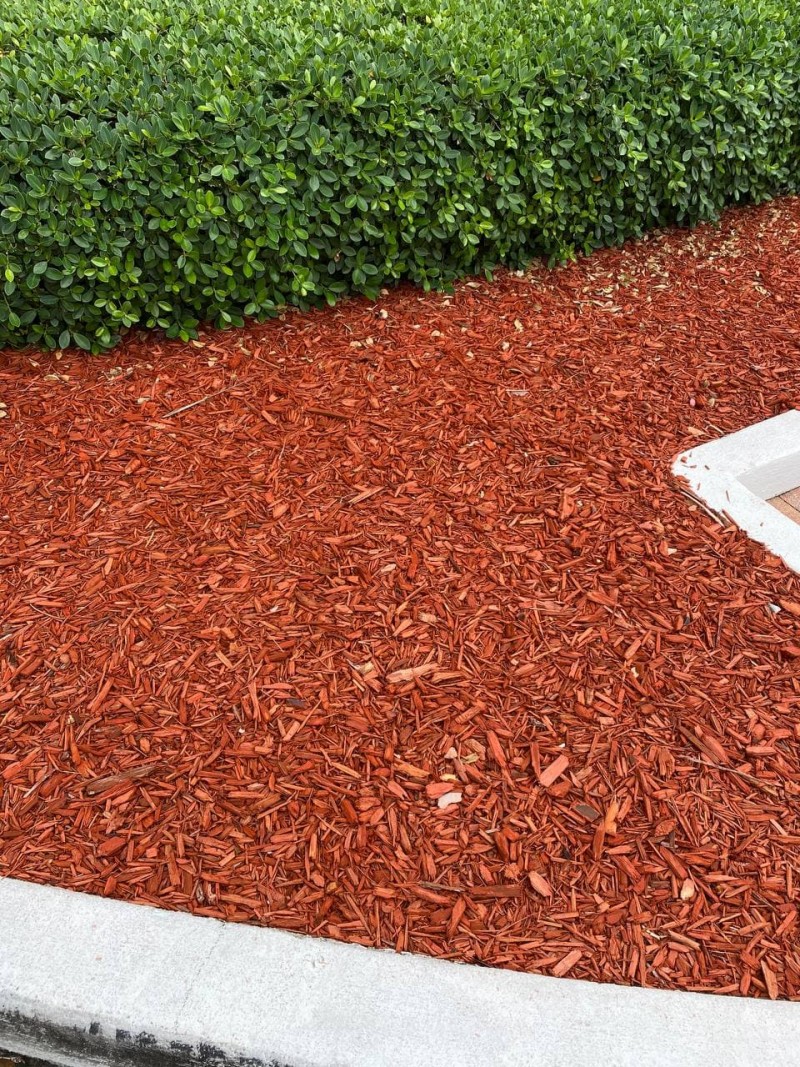 Тріска (мульча) декоративна темно-помаранчева S110, 50 л 2