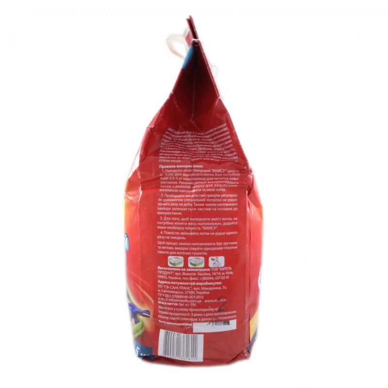 Гігієнічний наповнювач туалетів для котів Topsi МАКС середній, 5 кг 3