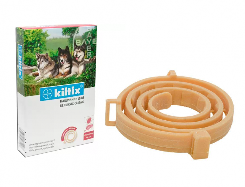 Нашийник Bayer Кілтікс від бліх і кліщів для собак великих розмірів, 66 см 1